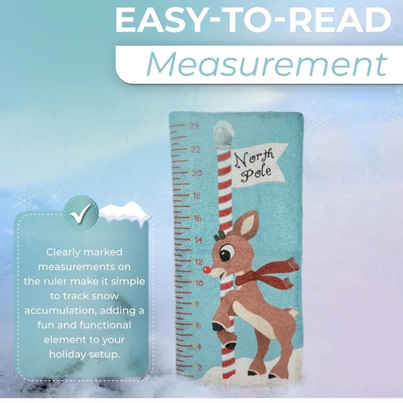 Light-Up Rudolph The Red-Nosed Reindeer Snow Gauge - Picture 5 of 6